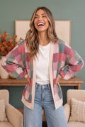 Plaid Front Cardigan