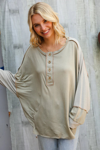 Sage Henley Top