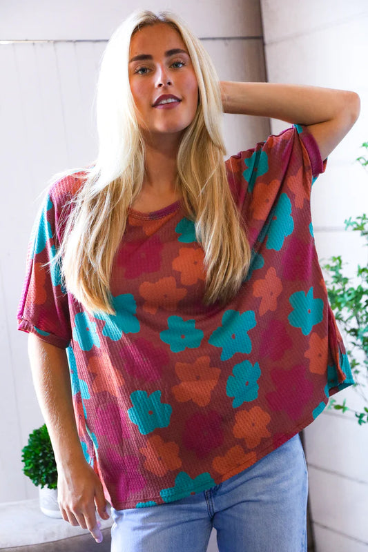 Mocha Floral Top