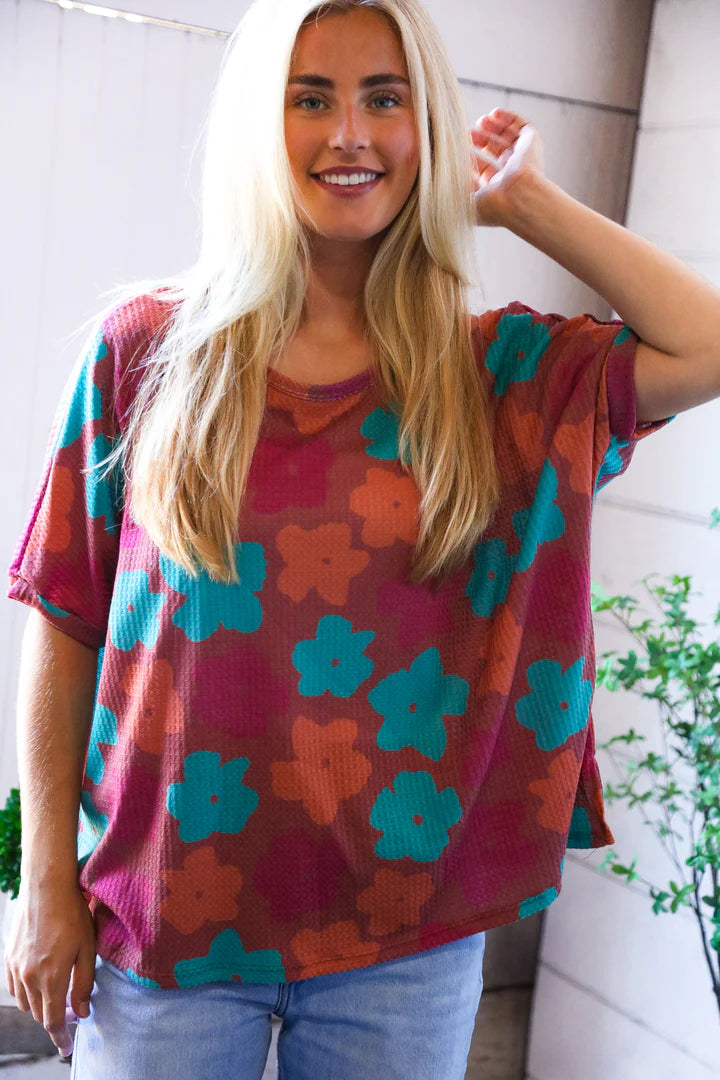 Mocha Floral Top