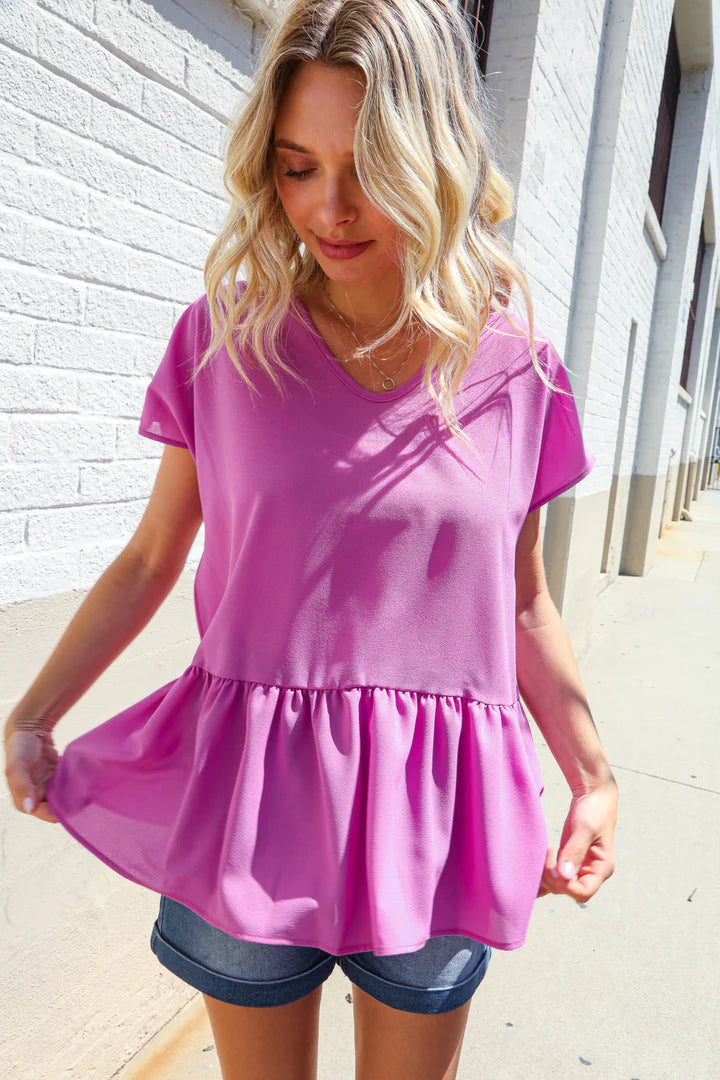 Lavender Crepe Top