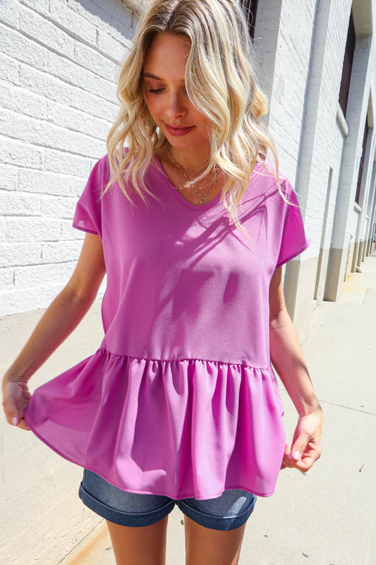 Lavender Crepe Top