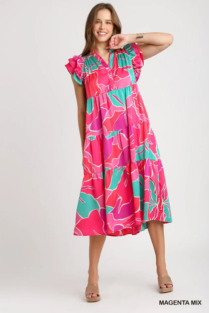 Abstract Maxi Dress