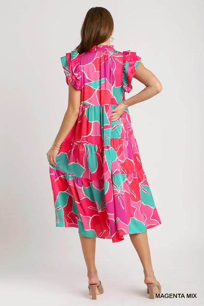 Abstract Maxi Dress