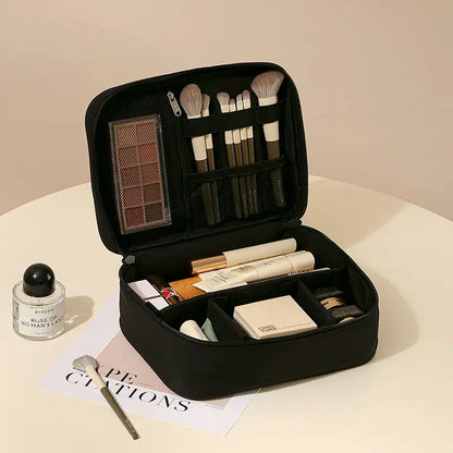 Chic Solid Color Portable Makeup Bag