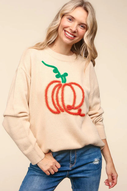 Pumkin Metallic Sweater