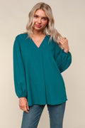 Teal Woven Blouse