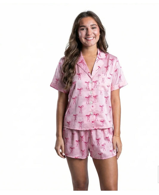 Bow Satin PJs