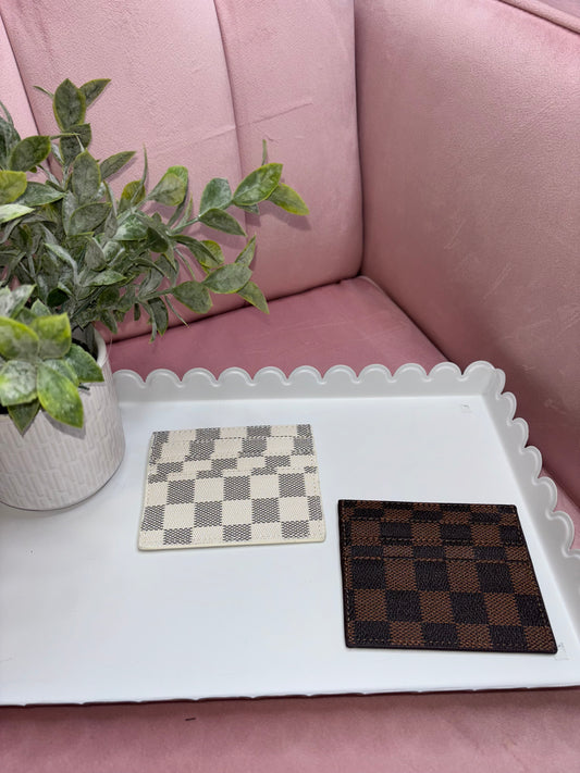 Checkered Card Holder