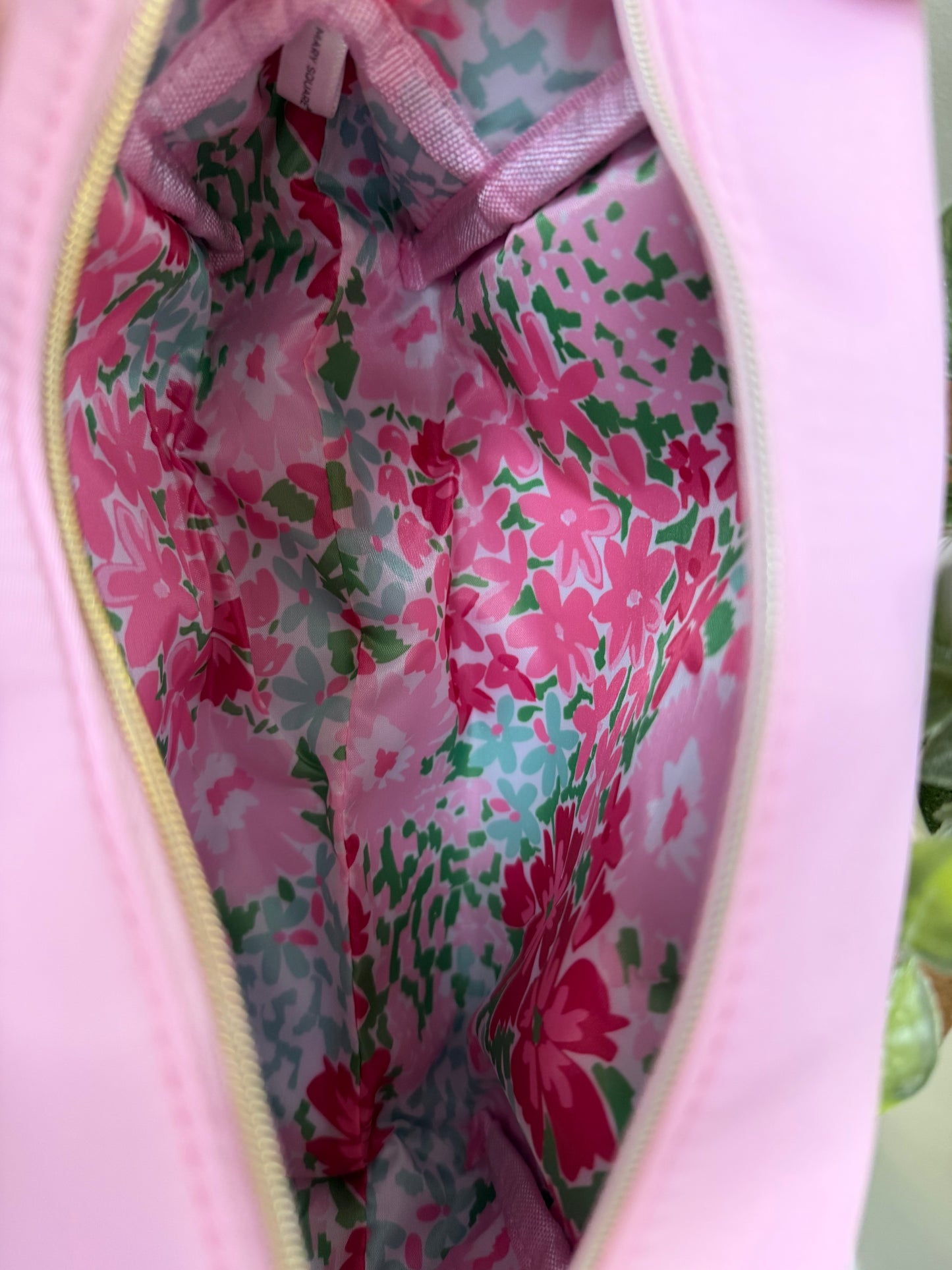Pink Floral Make Up Bag