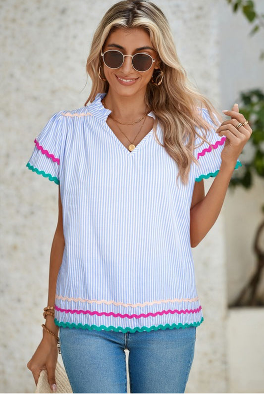 Striped RicRac Top
