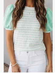 Green Ruffle Top