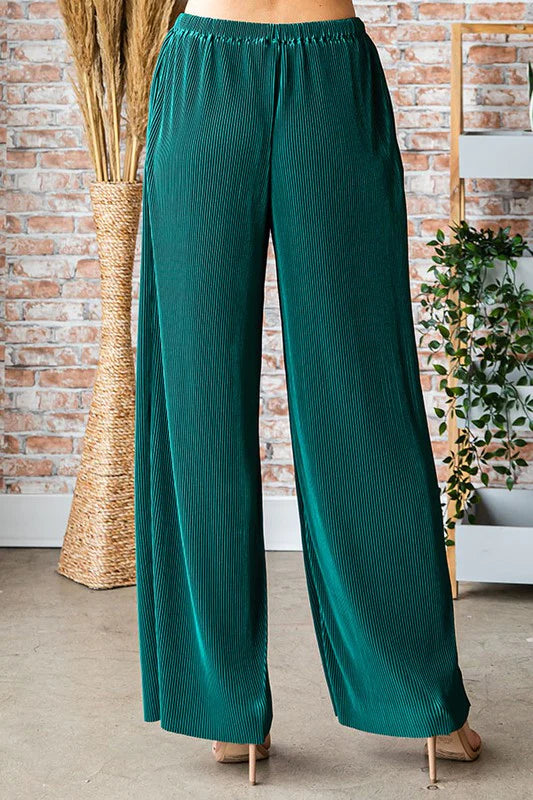 Hunter Green Silky Pants