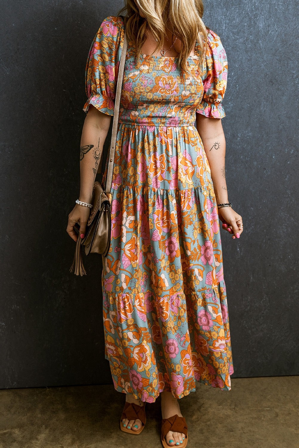 Floral Puff Sleeve Dress