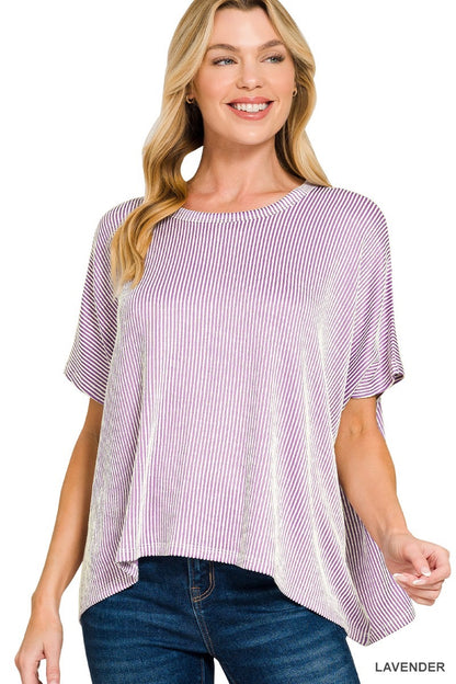 Striped Ribbed Top
