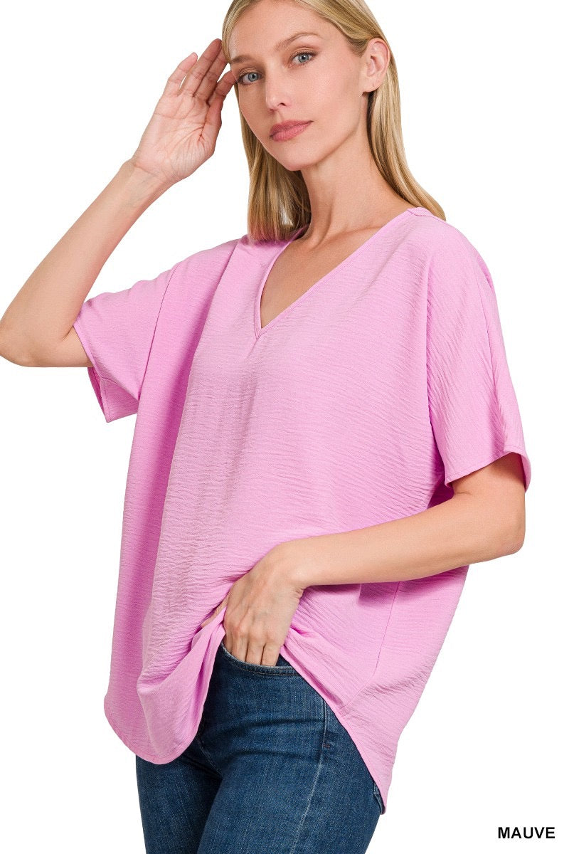 The Best V- Neck Woven Top
