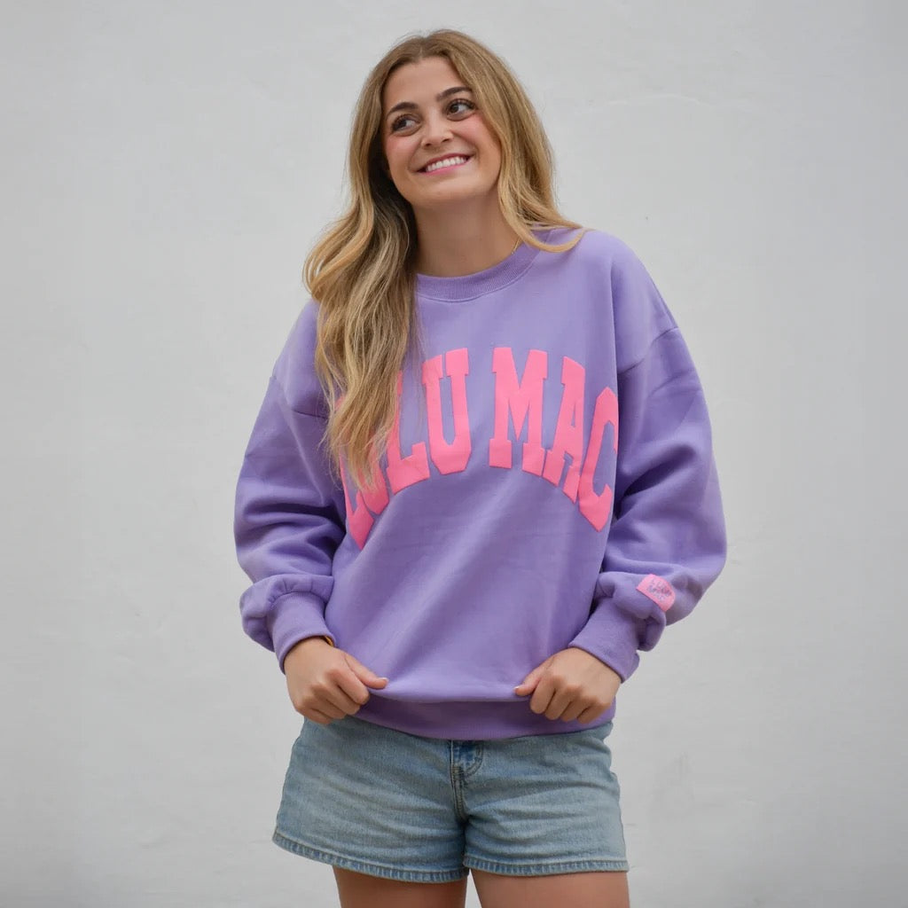 Purple and Pink Puff Lulu Mac Sweatshirt