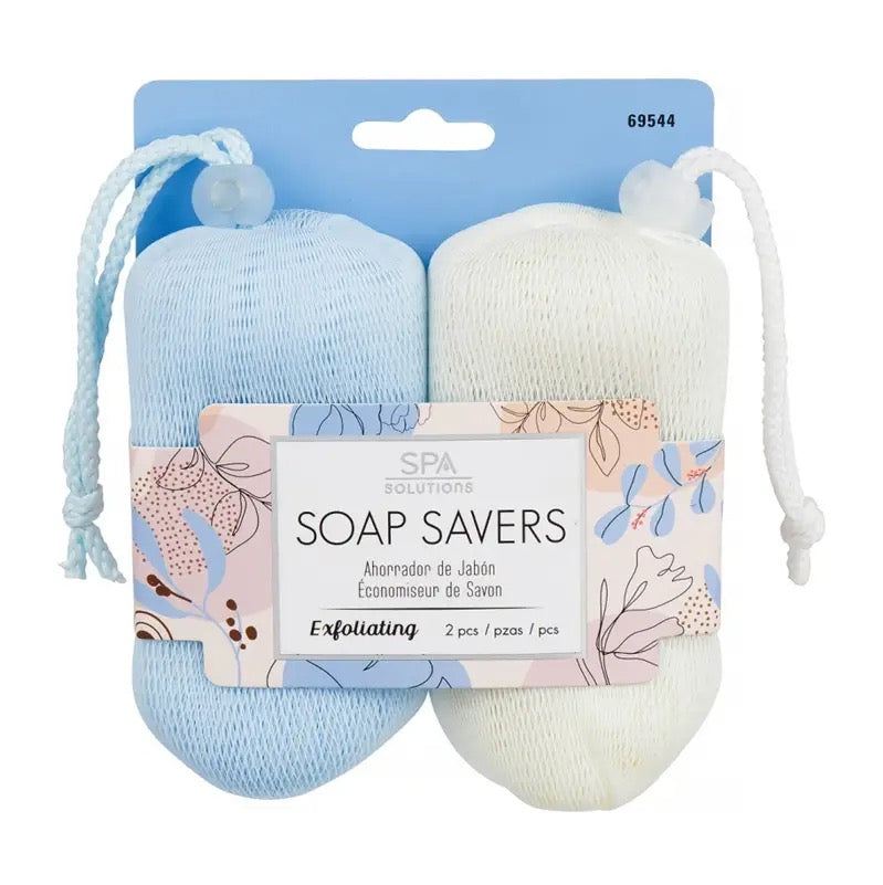 Blue / Beige 2 Pcs Soap Savers