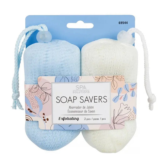 Blue / Beige 2 Pcs Soap Savers