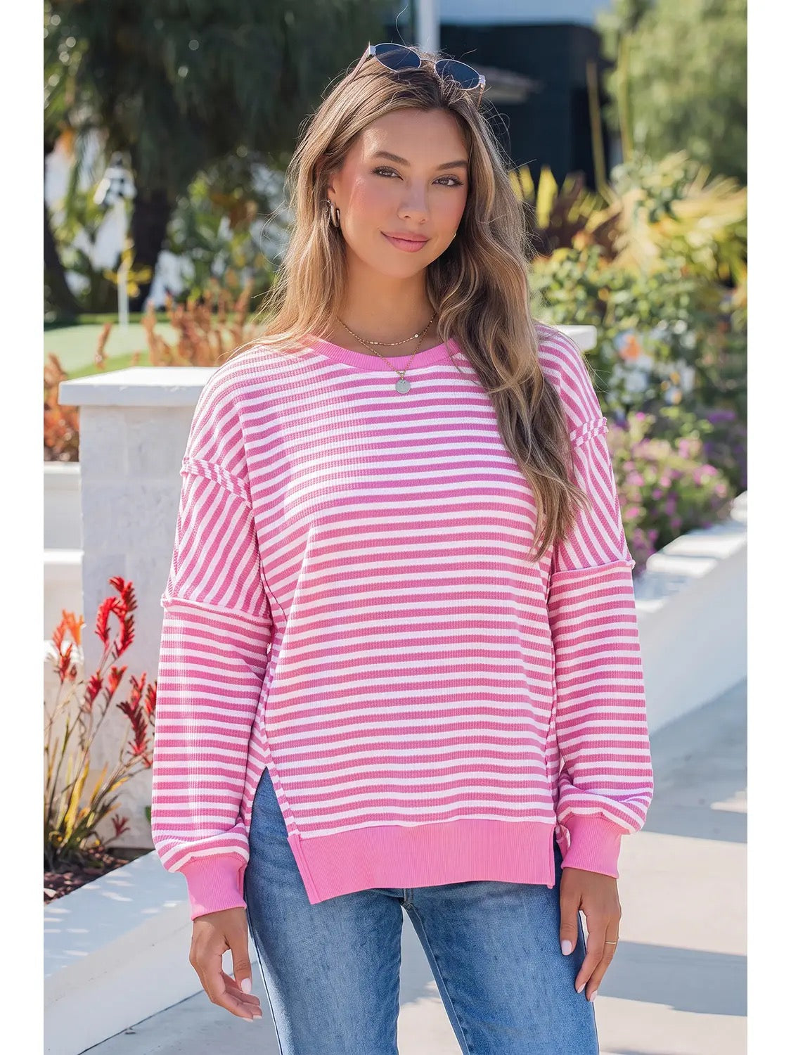 Anna Stripe Long Sleeve Top