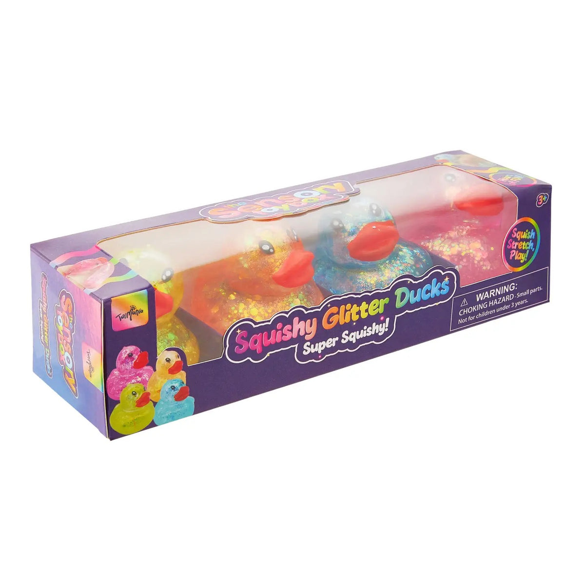Box Squishy Glitter Ducks