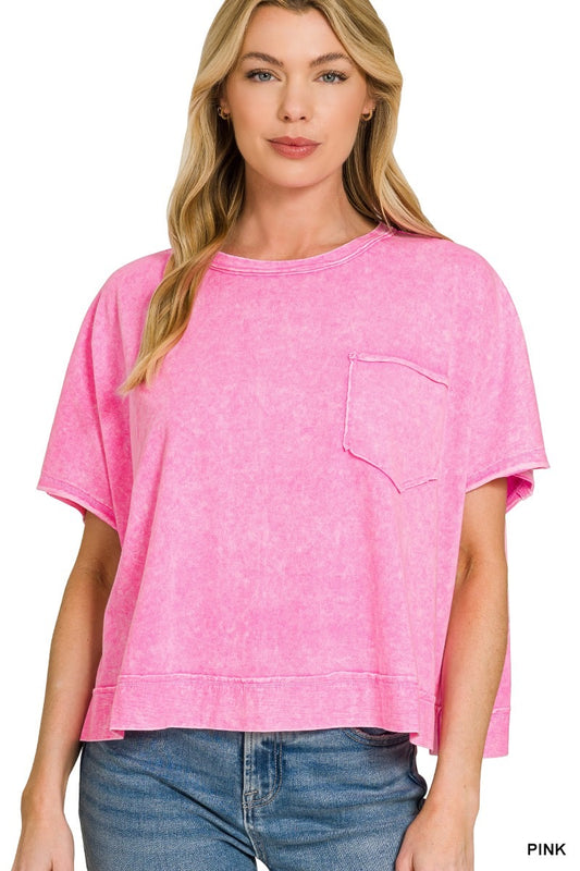 Washed Oversized Top