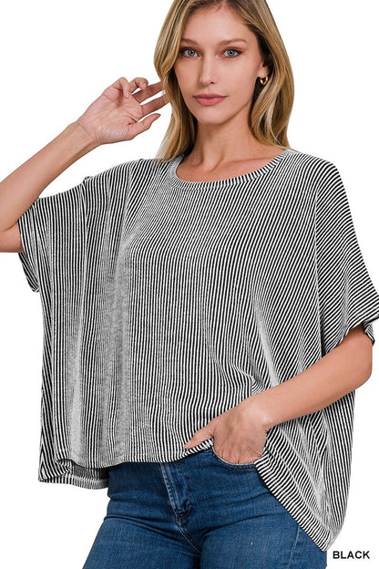 Striped Ribbed Top
