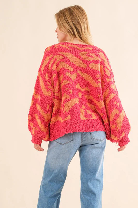 Orange & Fuchsia Sweater