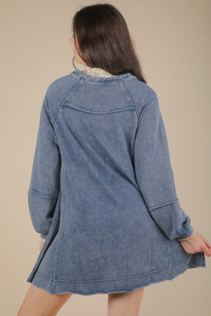 Mineral Washed Mini Dress