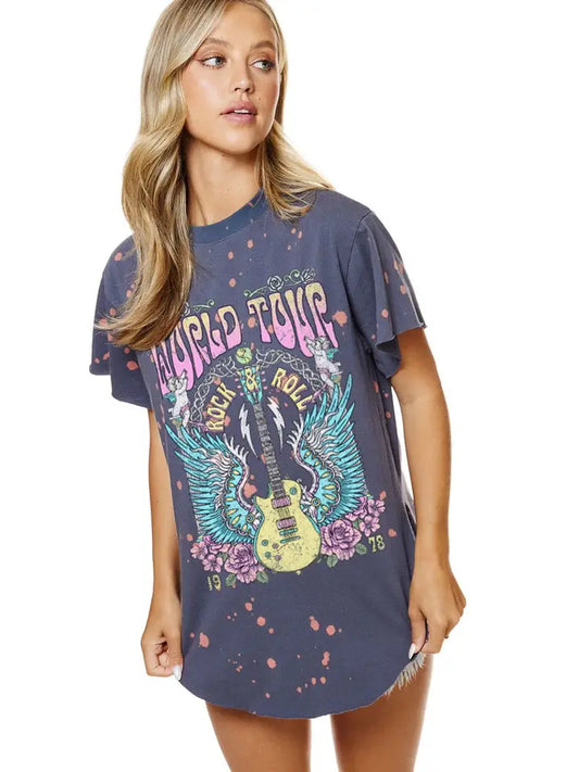 Rock & Roll Bleached Top